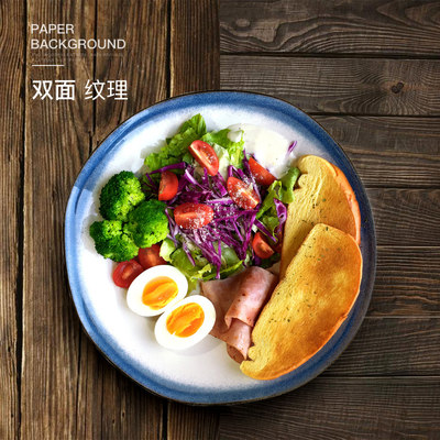 Ins大理石背景纸网红拍照背景板布木板美食品拍摄道具小摆件饰品复古摄影美甲神器木纹双面摆拍墙石木套装 虎窝淘