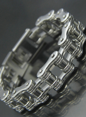 霸气机车单车链不锈钢男手链机车