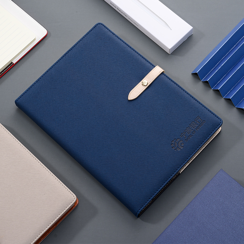 Bimao A5 notebook, business notepad, B5 work meeting record diary, ultra-thick thickened leather study diary, simple and exquisite gift box set, enterprise customizable printable LOGO