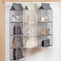 Bag containing hanging bag Home wardrobe Cubic suspended leather bag finishing cloth art anti-dust storage rack Dormitory God