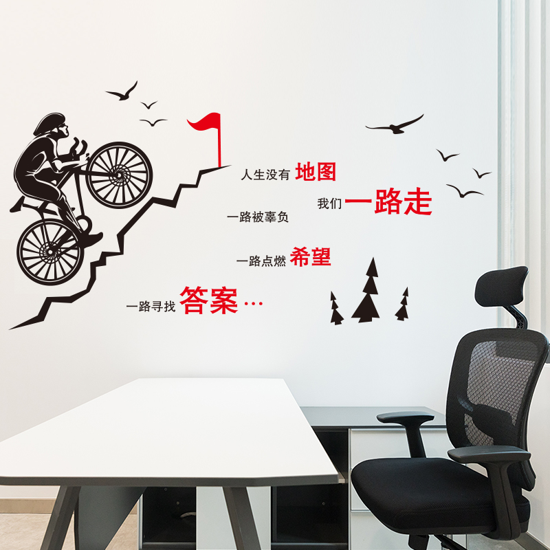励志墙贴墙纸自粘贴画贴纸教室布置装饰文化墙创意办公室公司团队-图3