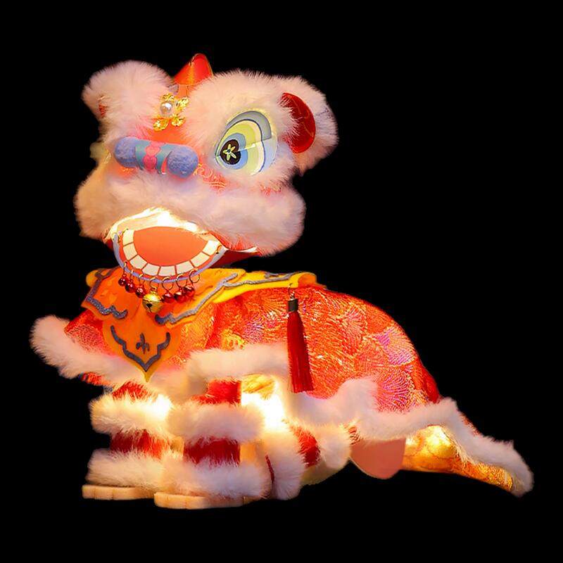 新年装饰春节醒狮灯笼手工diy材料包幼儿园古风手提花灯舞狮元宵,淘宝优惠券,粉丝福利购,淘宝优惠卷