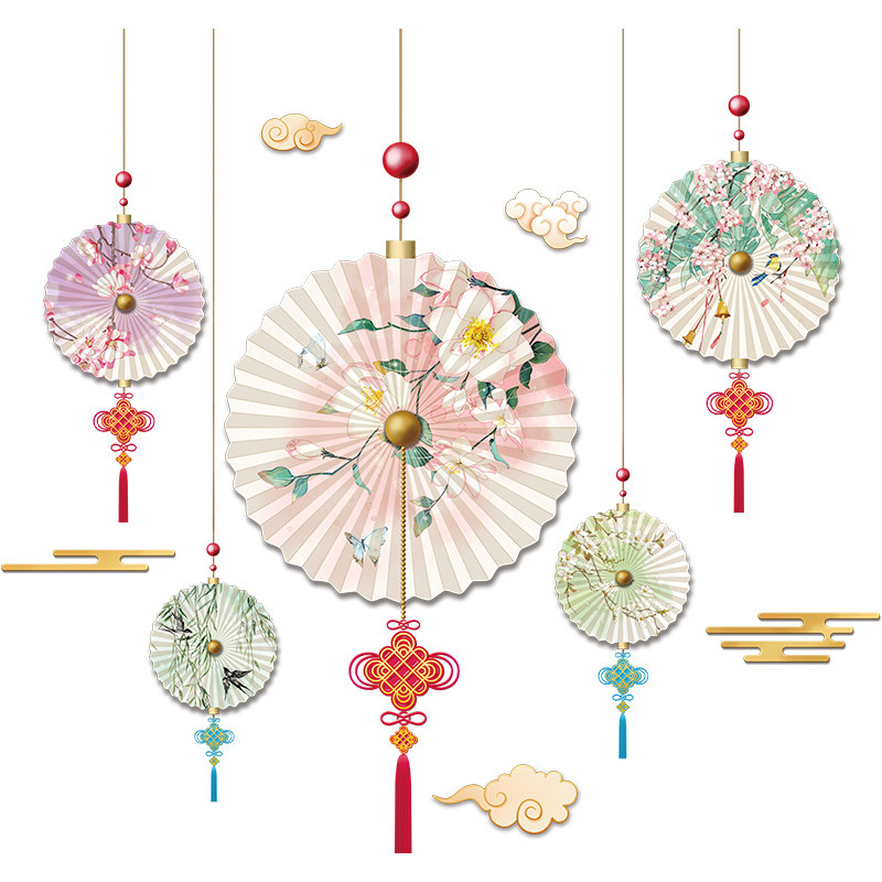 中国风古风背景墙装饰墙贴纸贴画卧室房间客厅沙发墙面布置海报纸,淘宝优惠券,粉丝福利购,淘宝优惠卷