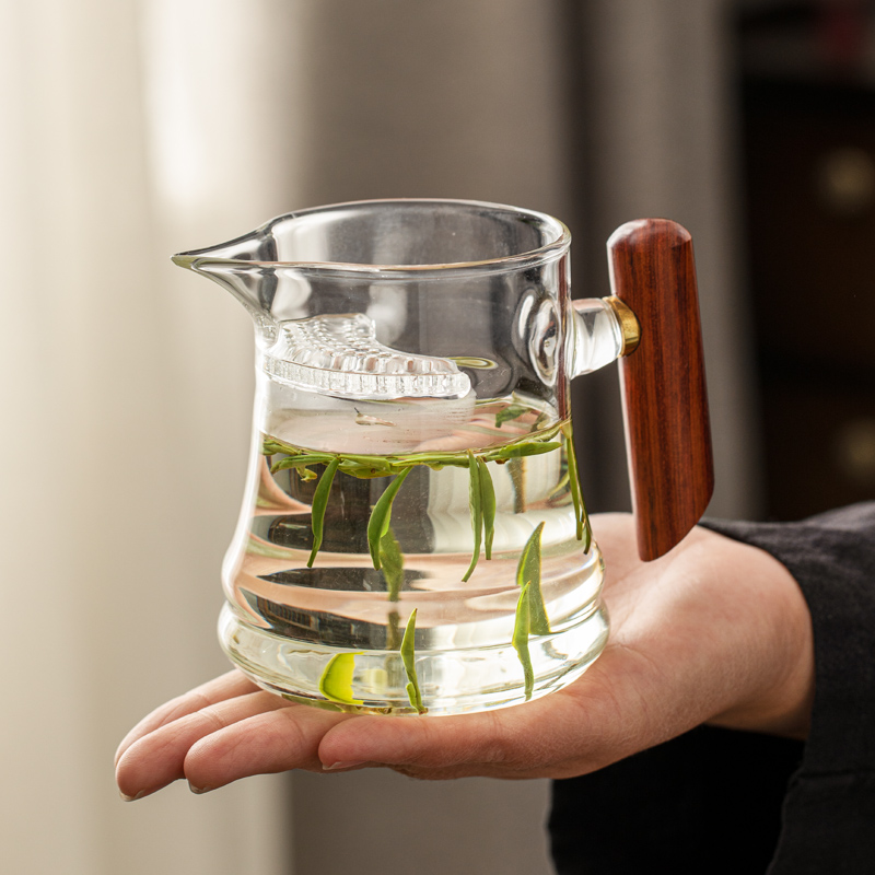 绿茶泡茶器玻璃月牙过滤沏茶泡茶壶耐高温茶水分离泡绿茶专用茶具