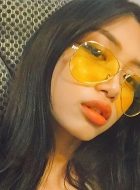 夜视镜ins超火黄色嘻哈女飞行员