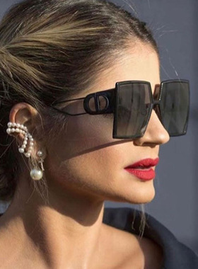 流行洋气墨镜新款网红大框方形