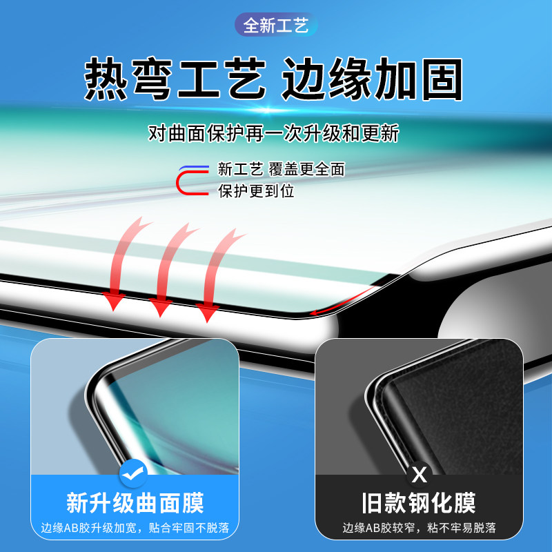 适用一加Ace2pro钢化膜oppo一加aec2por手机1十ac2保护膜oneplusace曲面全屏+一家acepro二屏幕膜oneplus曲屏 - 图0