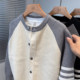 Brand tb knitted cardigan men's autumn and winter