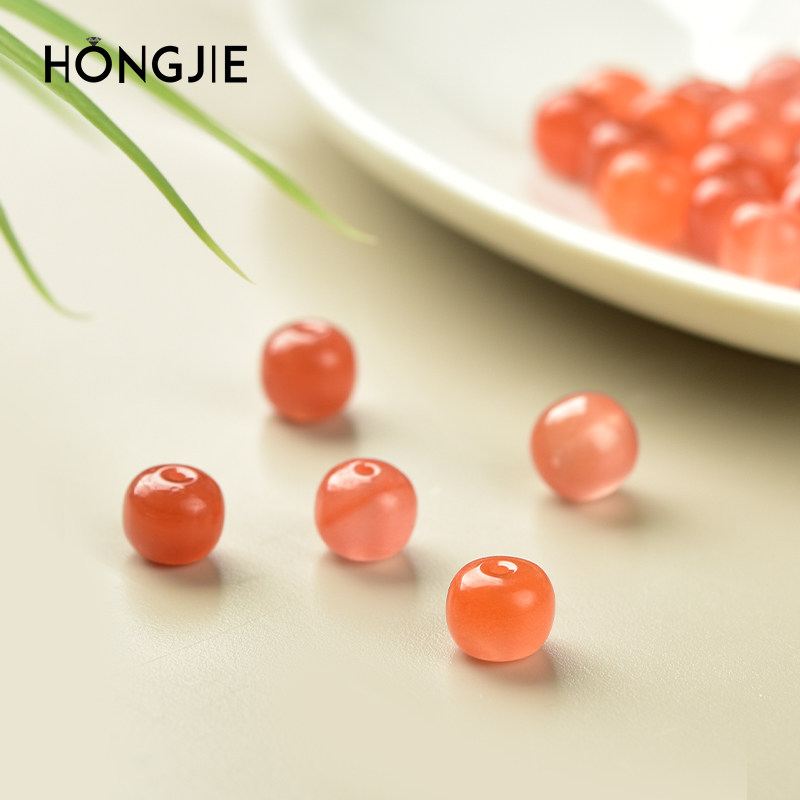 玛瑙散珠子东海水晶玉髓宝玉石原石diy配件水红南红老型珠单珠,淘宝优惠券,粉丝福利购,淘宝优惠卷