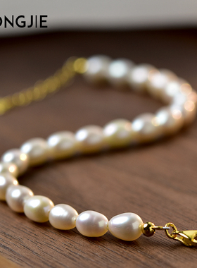 宏杰淡水珍珠胖米珠手链