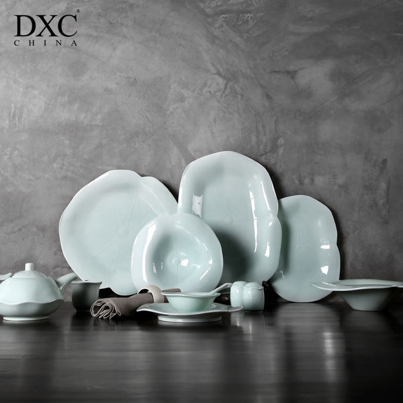 创意酒店陶瓷餐具 中式餐厅摆台 饭店碗盘套装 斋菜餐具 碗碟套装,淘宝优惠券,粉丝福利购,淘宝优惠卷