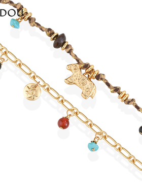 阿吉豆手饰玛瑙手链马上来财手串