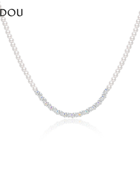 阿吉豆项链女施家珍珠毛衣链