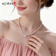 Ajidou Necklace Women's Bubble Sugar Cube Pearl Sweater Chain