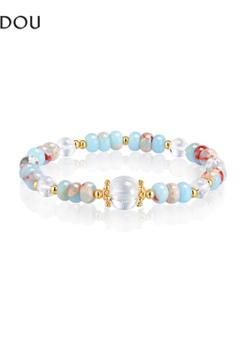 阿吉豆手链女款多巴胺彩珠手串珠