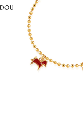 阿吉豆手链S925银珠子小马手饰品