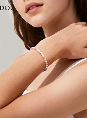 阿吉豆手链女款珍珠拼接手串饰品