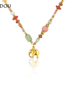 AJIDOU阿吉豆项链女款彩色锁骨链