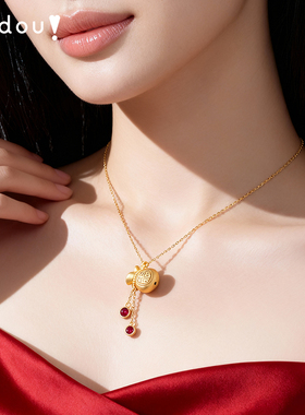 阿吉豆女款S925银福袋项链毛衣链