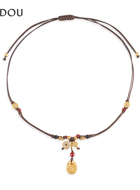 阿吉豆招财钱币高级感饰品毛衣链