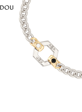 AJIDOU阿吉豆手链女男通用潮酷金属风甜酷百搭专柜同款串珠手串