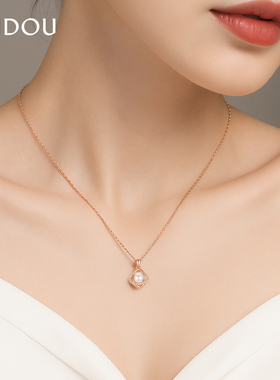 AJIDOU阿吉豆项链女优雅淡水珍珠时尚温婉首饰颈链锁骨链