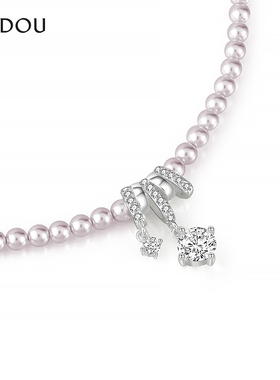 阿吉豆项链时尚全珍珠吊坠休闲女