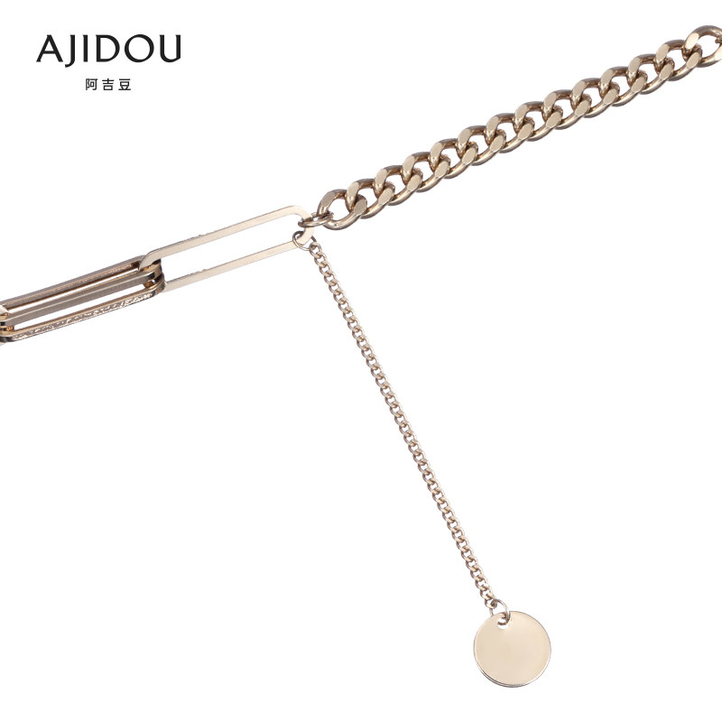 阿吉豆街头金属系列简约韩国锁骨链 AJIDOU项链