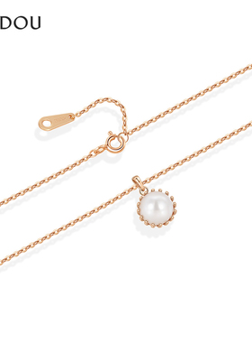 阿吉豆项链925银时尚珍珠短精链