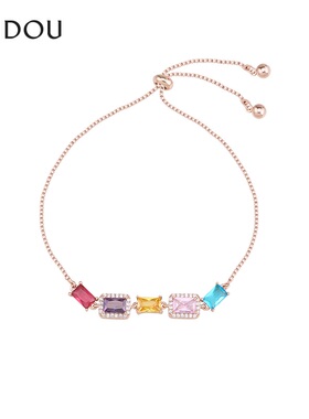 阿吉豆手链女款彩色合金手串手饰