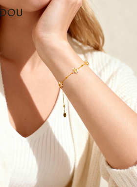 阿吉豆手链幸运四叶草手链送女友