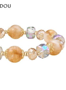 阿吉豆托帕石水晶手链女国风手串