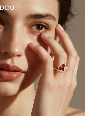 AJIDOU阿吉豆戒指生肖马招财戒指