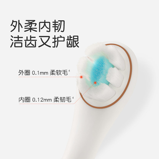 Shixi baby training toothbrush double soft bristles 0 to 3 years old