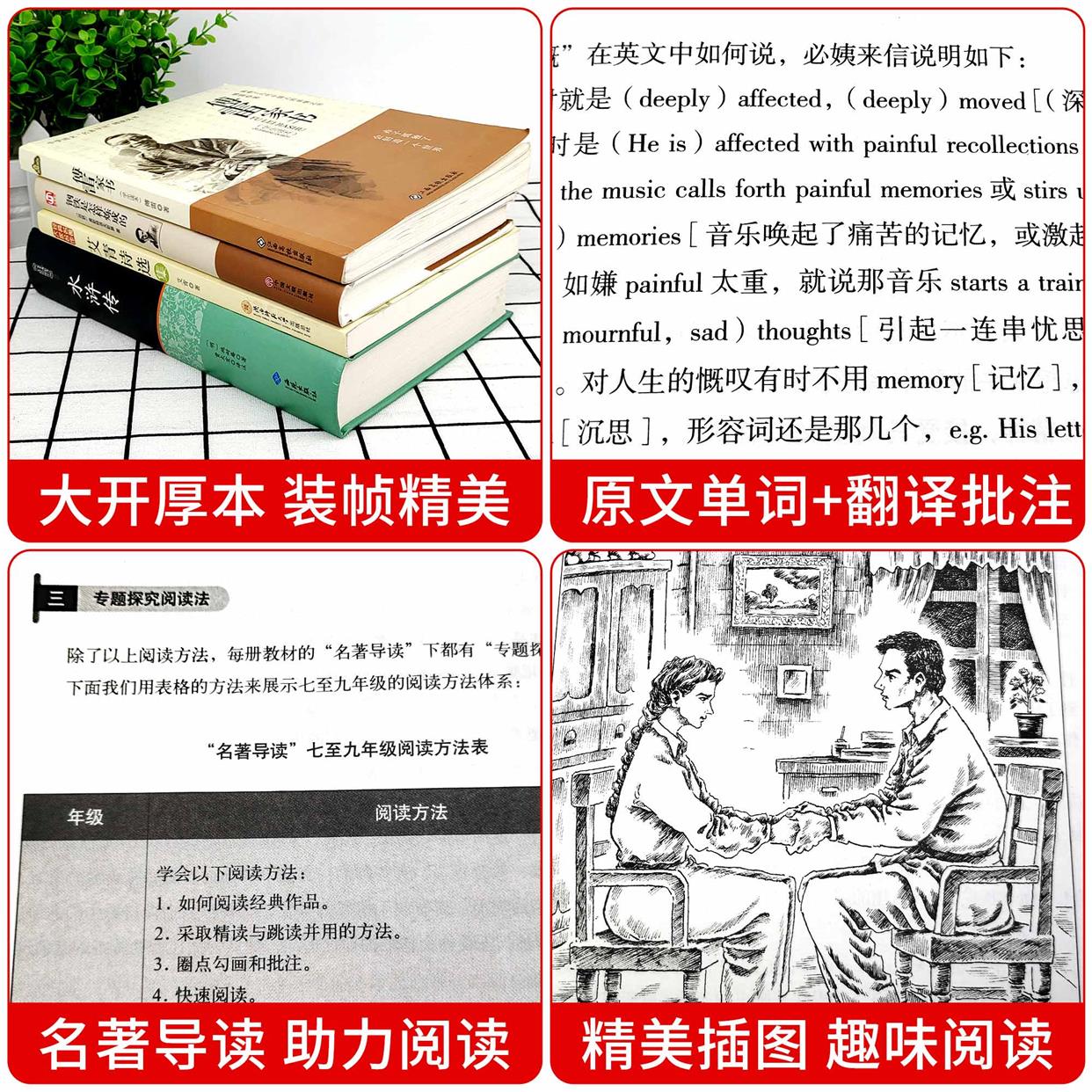 全套4册  傅雷家书和钢铁是怎样炼成的 艾青诗选水浒传初中正版原著八年级下册必读文学名著课外完整初二学生阅读书籍九上人民教育 - 图0