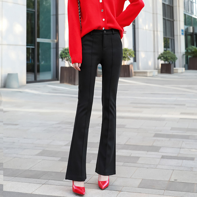 加厚毛呢微喇裤2020年新款长裤子 水鹭服饰休闲裤