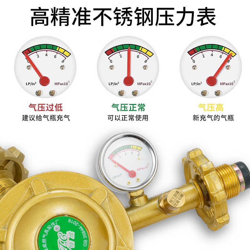 家用国标液化气防爆煤气减压阀煤气罐安全阀自动关闭锁燃气自闭阀-图1