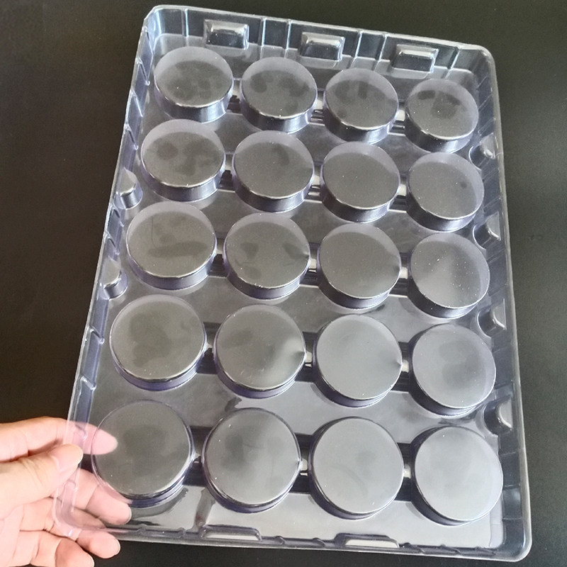 20格透明吸塑托盘现货PET周转托盘电子五金产品吸塑包装圆形托盘,淘宝优惠券,粉丝福利购,淘宝优惠卷