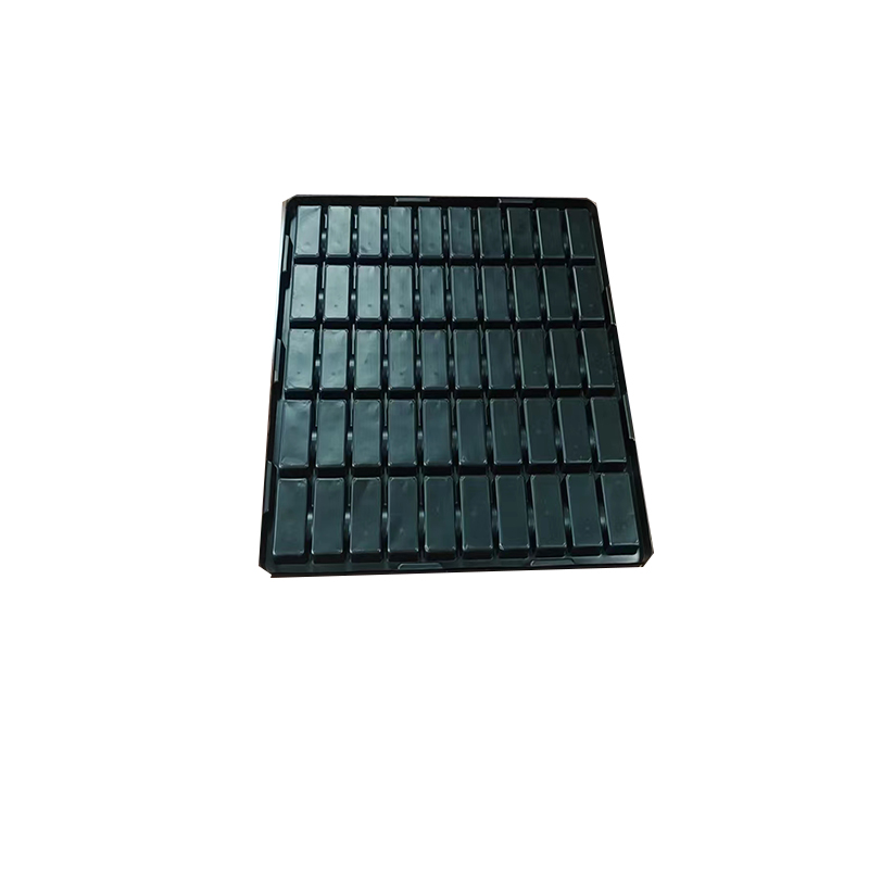 50格黑色防静电吸塑托盘电子产品pcb板包装盒车间周转出货包装盒 - 图1