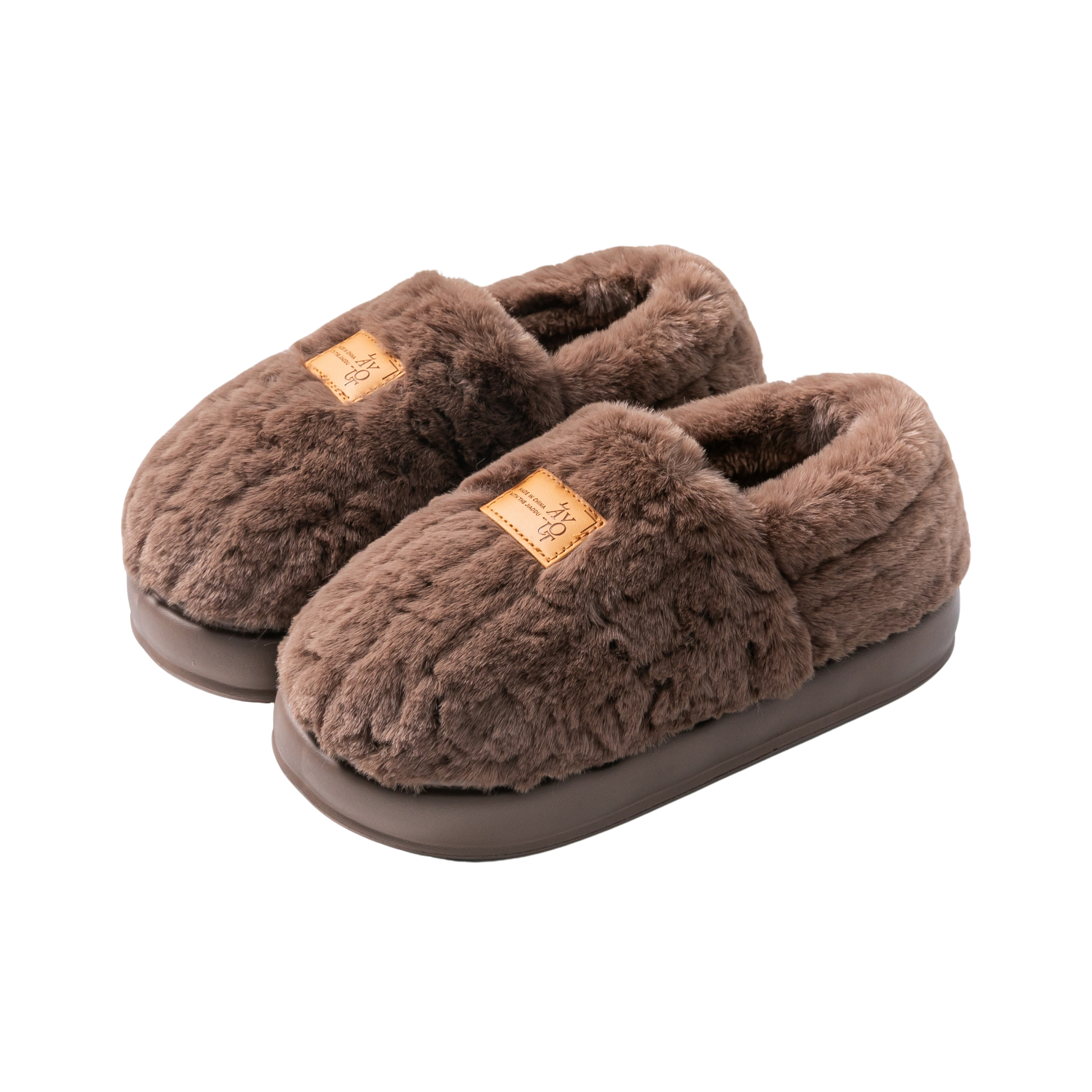 冬季居家棉鞋女士情侣毛绒保暖软底防滑月子包跟加绒厚底棉拖鞋男,淘宝优惠券,粉丝福利购,淘宝优惠卷