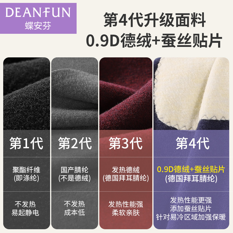 保暖裤男士贴片棉裤蚕丝带护膝盖德绒发热加厚加绒德荣女打底秋裤