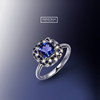 Haifanji jewelry white gold natural tanzanite ring