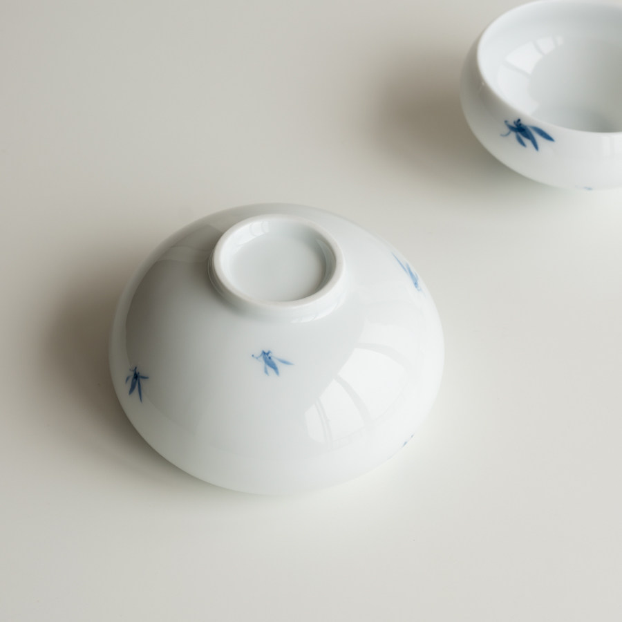 蝴蝶兰系列 手绘釉下彩兰花 白瓷水盂 桌面茶台废水缸茶渣桶水洗,淘宝优惠券,粉丝福利购,淘宝优惠卷