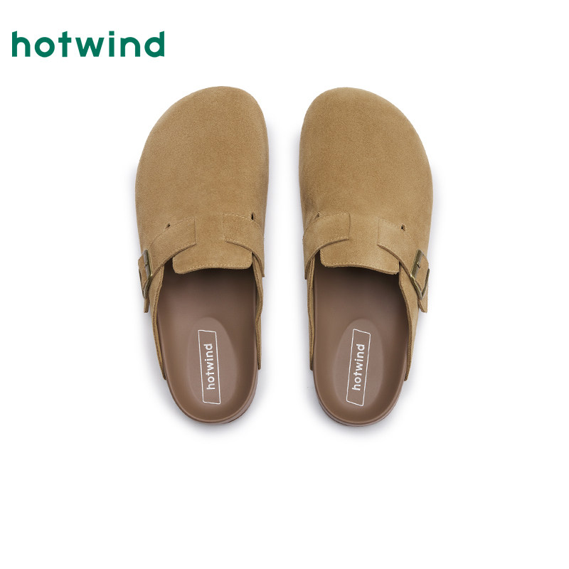 热风男鞋2025年春秋新款男士复古勃肯鞋百搭舒适户外包头拖鞋子男,淘宝优惠券,粉丝福利购,淘宝优惠卷