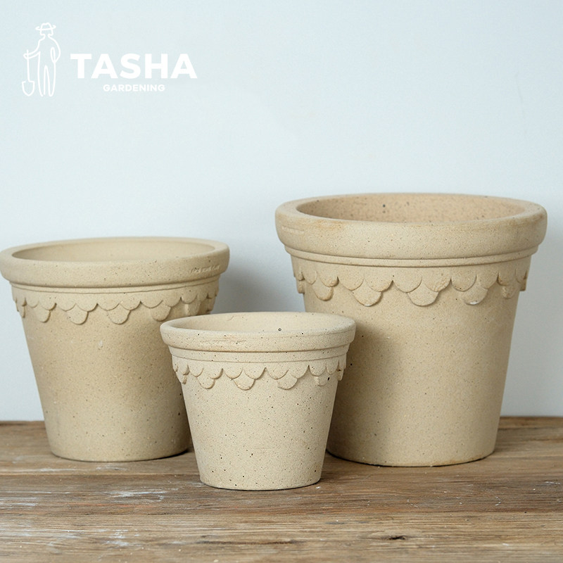 塔莎的花园X颜植 陶盆陶土大花盆透气大口径手工粗陶复古简约风,淘宝优惠券,粉丝福利购,淘宝优惠卷