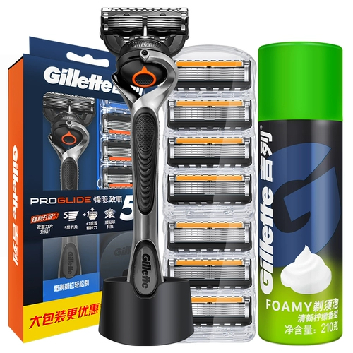 Gilleta Feng Speed ​​5 Gillette Manual Shaver Scrape the News Scraper Men's Front Fortint 1 Flade Frame 5 Blade заголовка ножа