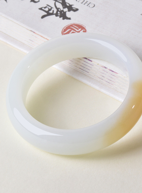 凤飞凰和田玉羊脂白玉手镯