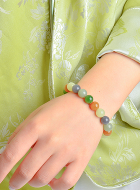 凤飞凰天然和田玉多宝手串送女友