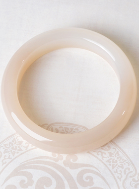 凤飞凰和田玉藕粉轮胎镯