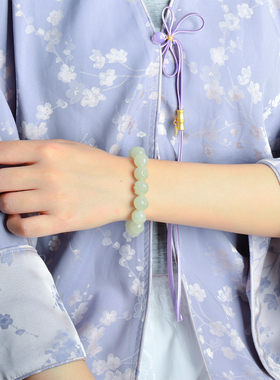 凤飞凰天然和田玉晴水佛公手串